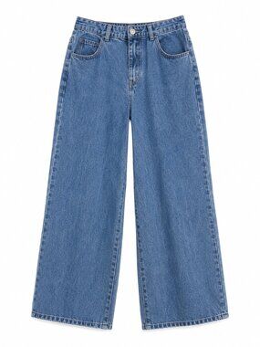 Blue High-Waist Straight Leg Women's Jeans